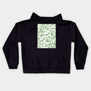 green marble, marble Kids Hoodie